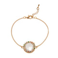 Trendy Multi-Color Cubic Zirconia Chain Bracelet 6W6JBR330
