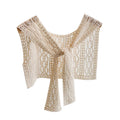 Boho Style Hollow Hand-Crochet Shrug Shawl Wrap 6W6NSC52