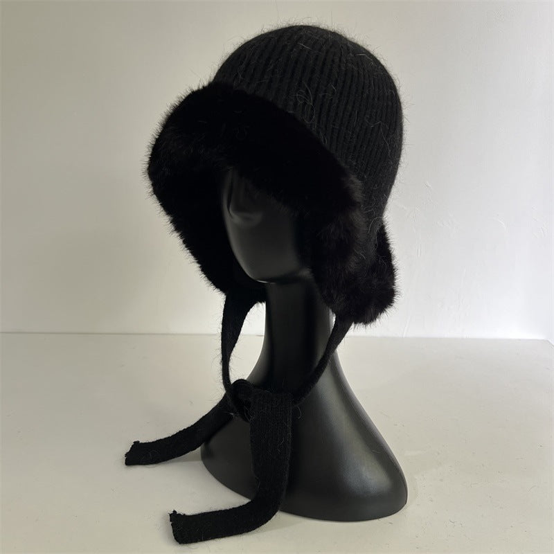 Faux Fur Earflap Beanie - DippedShop Wholesale - #9283