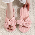 Open Toe Bow Slippers - DippedShop Wholesale - #6963