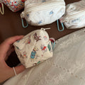 Chic Floral Print Quilted Shell Coin Purse 6S10BWB148