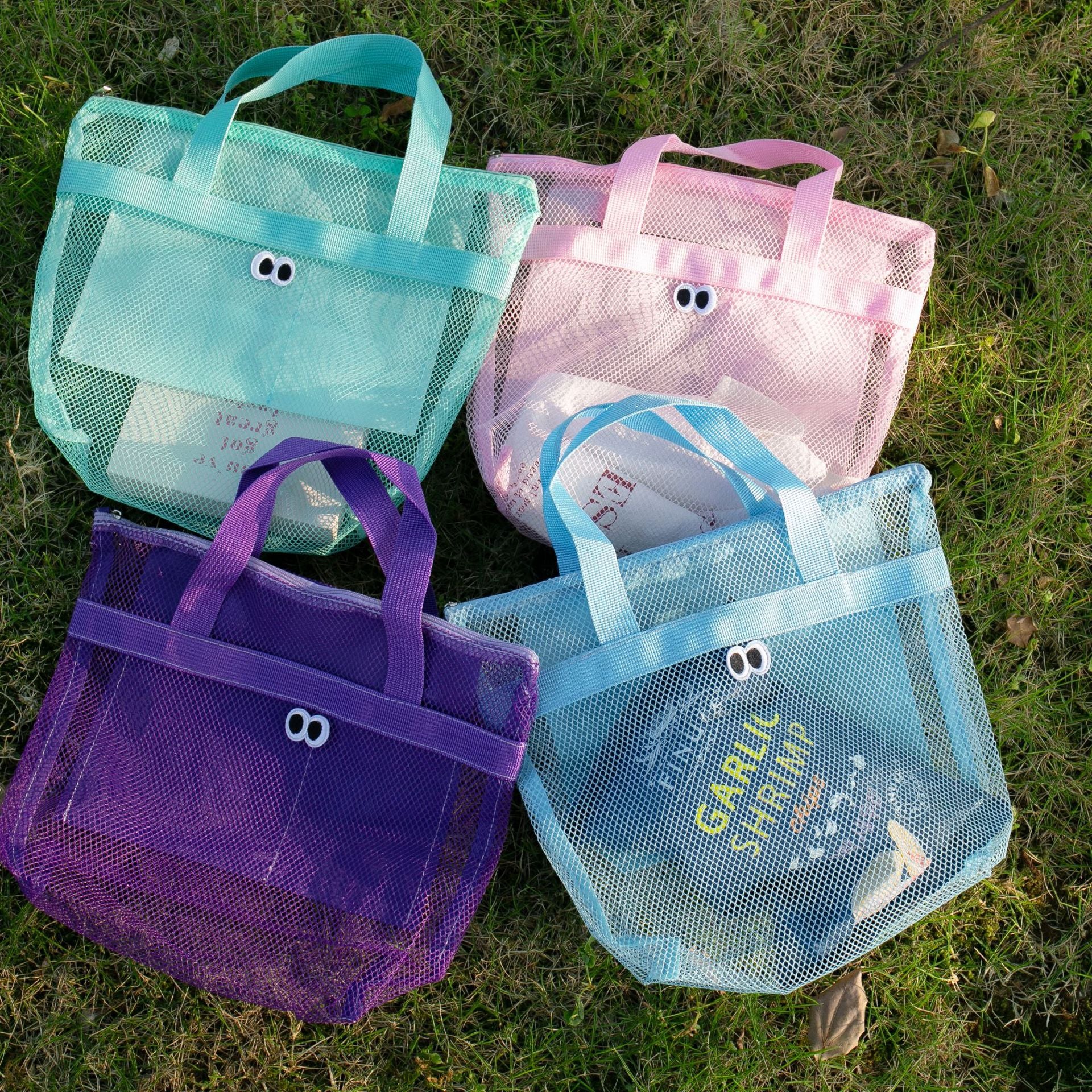 Cute Eye Embroideried Hollow Tote Bag 8CW6BBG471L
