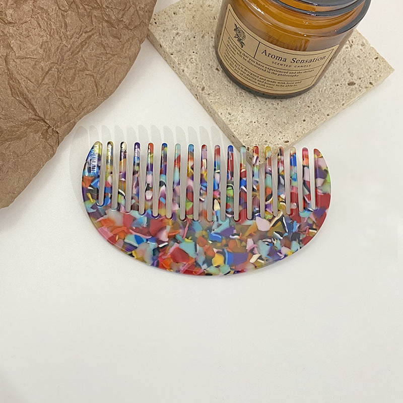 Vintage Leopard Half-Moon Acetate Hair Combs MK2PPM6CT5CB38