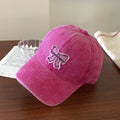 Cute Bow Knot Solid Color Baseball Cap MK2BW6W6HAT87