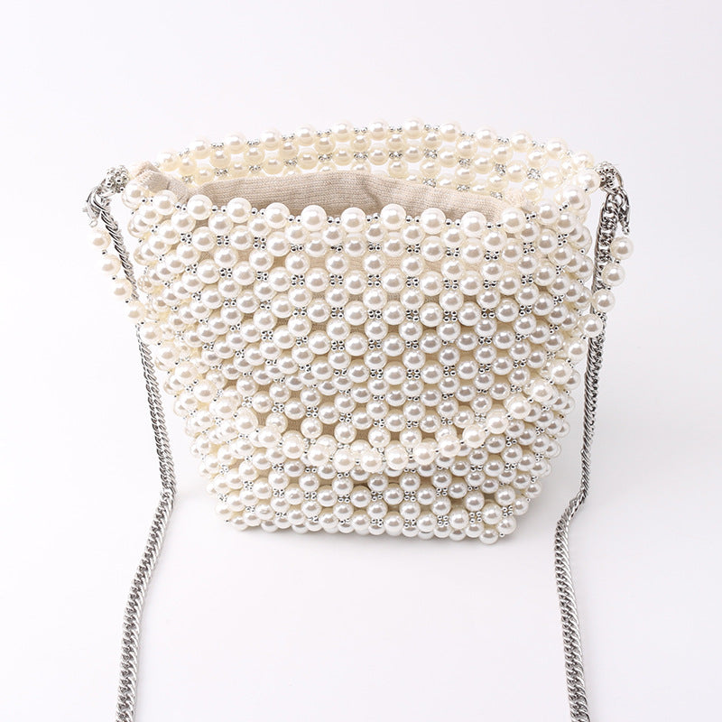 Elegant Pearl Beaded Crossbody Bag - DippedShop Wholesale - #0595