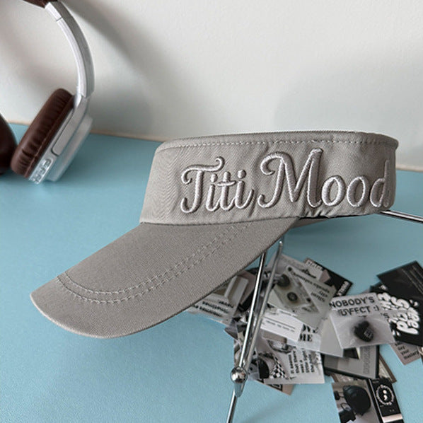 Breathable Solid Color Letters Embroidery Sun Set MK2COK6W6HAT368