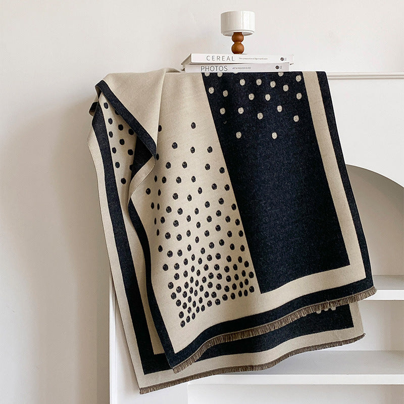 Reversible Polka Dot Shawl Wrap - DippedShop Wholesale - #9571