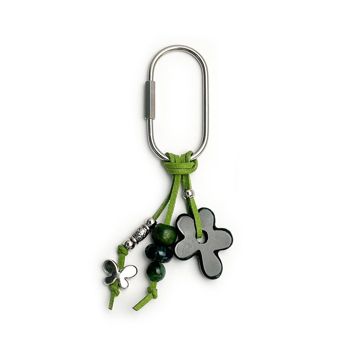 Boho Four-Leaf Clover Flower Beaded Bag Charm 6W10BBC720