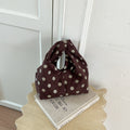 Casual  Polka Dot Reversible Canvas Handbags 6W10BBG1854