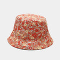 Vintage Floral Print Reversible Beach Bucket Hat MK2BW6W6HAT75