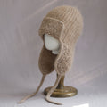 Sweet Solid Angora Trapper Knit Beanie 6W6HAT697