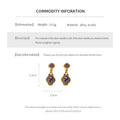 Gradient Purple Agate Oval Earrings 6W6JER780