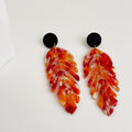 Minimalist Acrylic Leaf Tassel Earrings - DippedShop Wholesale - #7203