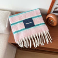 Trendy Color Block Thick Tassel Scarf 6W6NSW304