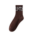 Stylish Leopard Print Non Slip Crew Socks 6W8FSO869