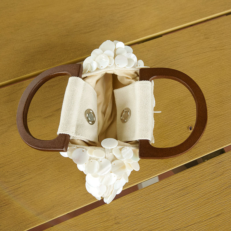 Handmade Natural Shell Handbag Tote Bag 8BW6BBG410