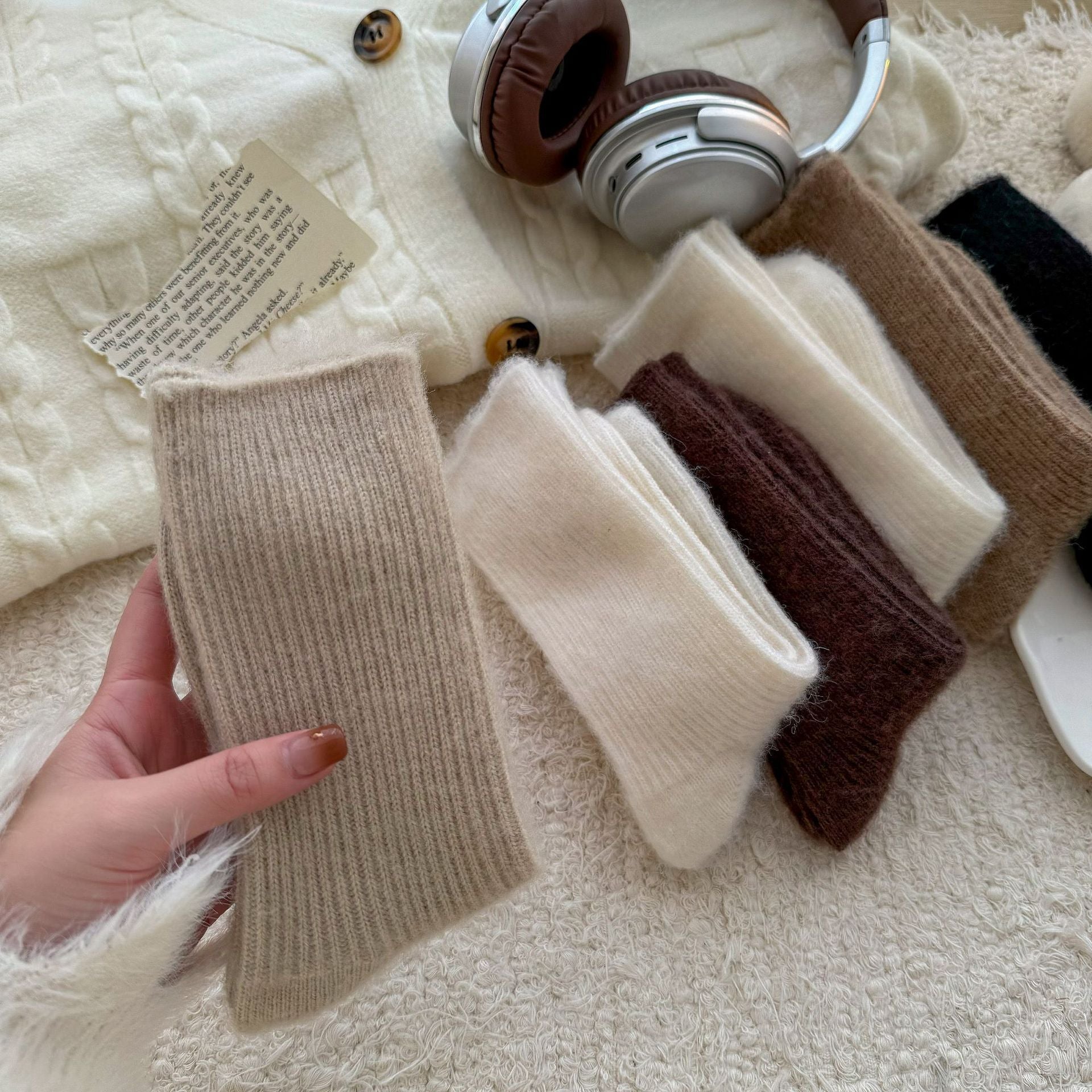 Thick Warm Crew Socks - DippedShop Wholesale - #6035