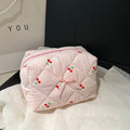 Quilted Floral Cosmetic Bag - DippedShop Wholesale - #4707