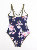 Sexy Floral One-Piece Swimsuit - DippedShop Wholesale - #0643