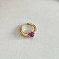 Gold Plated Natural Stone Open - DippedShop Wholesale - #9251