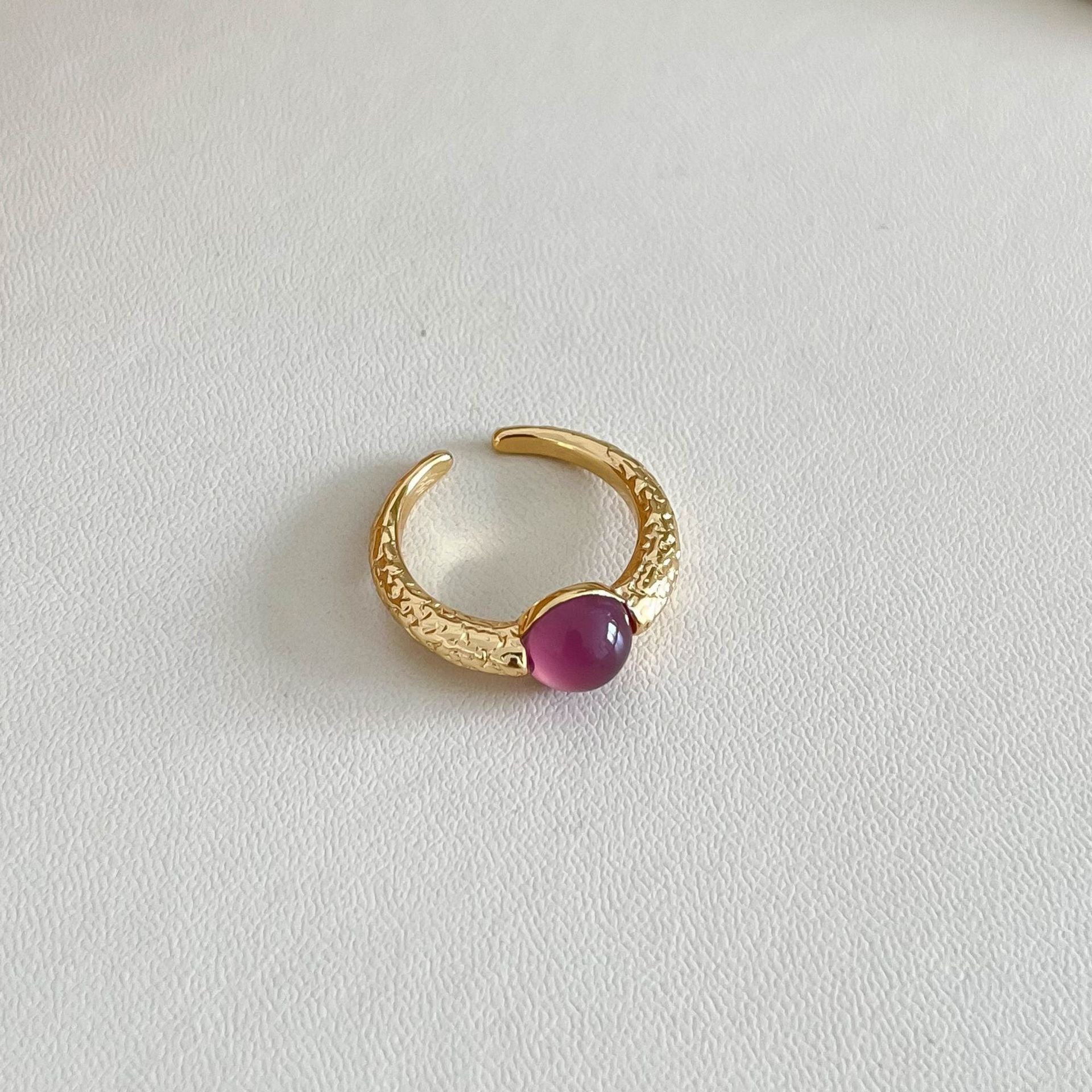 Gold Plated Natural Stone Open - DippedShop Wholesale - #9251