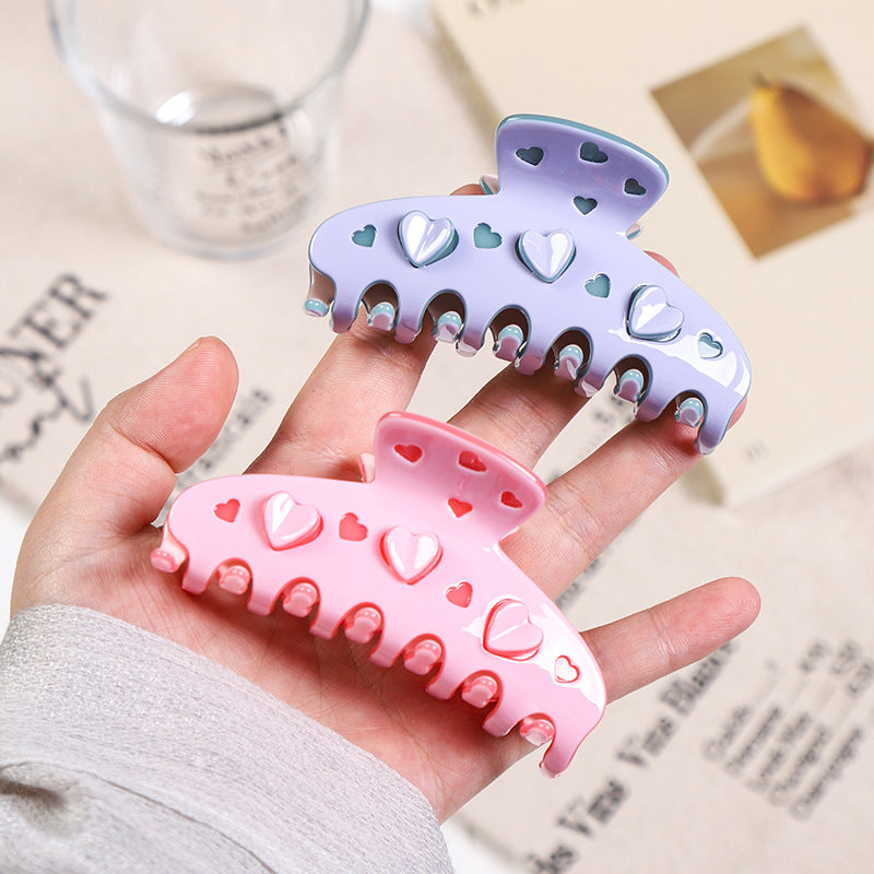 Hollow Heart Hair Claw - DippedShop Wholesale - #7155