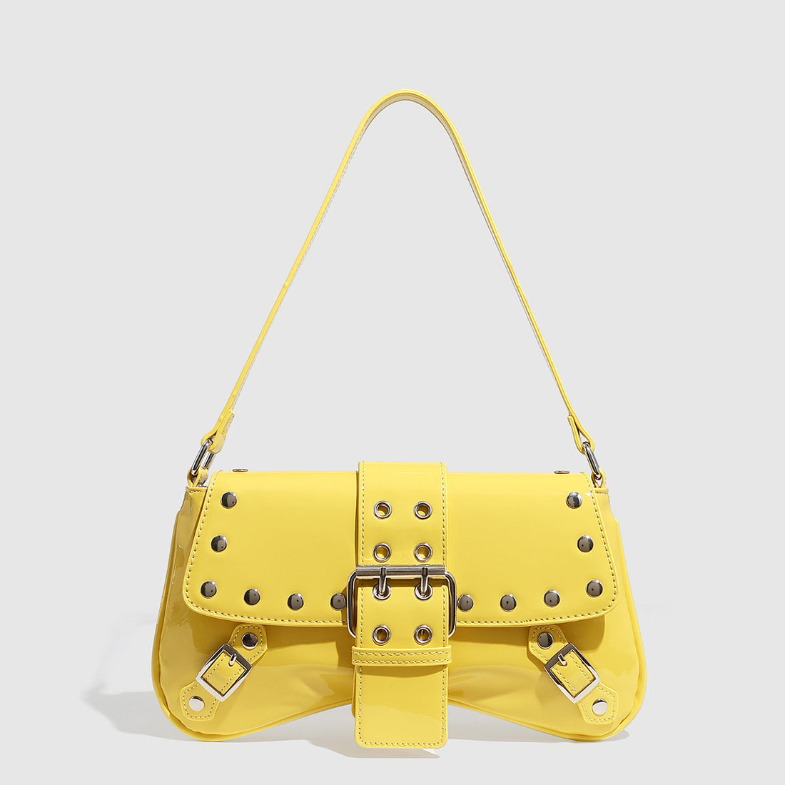 Punk Studded Hollow PU Leather Shoulder Bag DP25H596