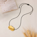 Trendy Irregualr Gold Plated Braided Cord Necklace 6W6JNC400L