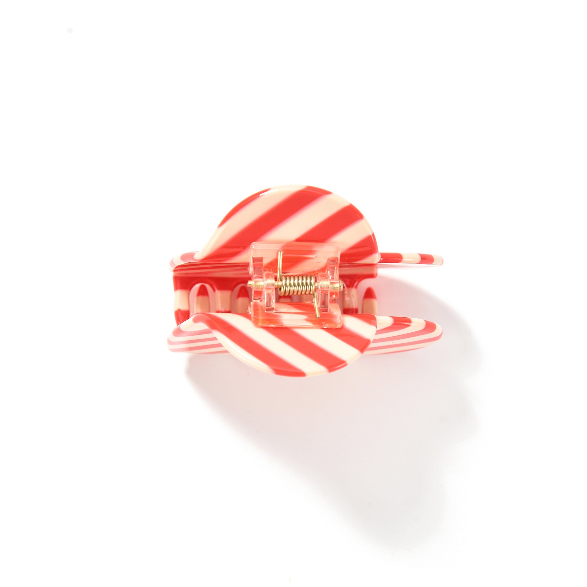 Minimalist Color Block Striped Acetate Hair Claw 8AS6HCP317T
