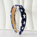 Retro USA Flag Pattern Wide Hair Band 8AS6HBD66L