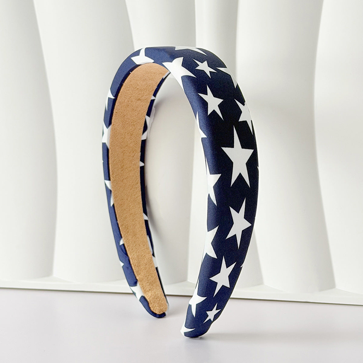 Retro USA Flag Pattern Wide Hair Band 8AS6HBD66L