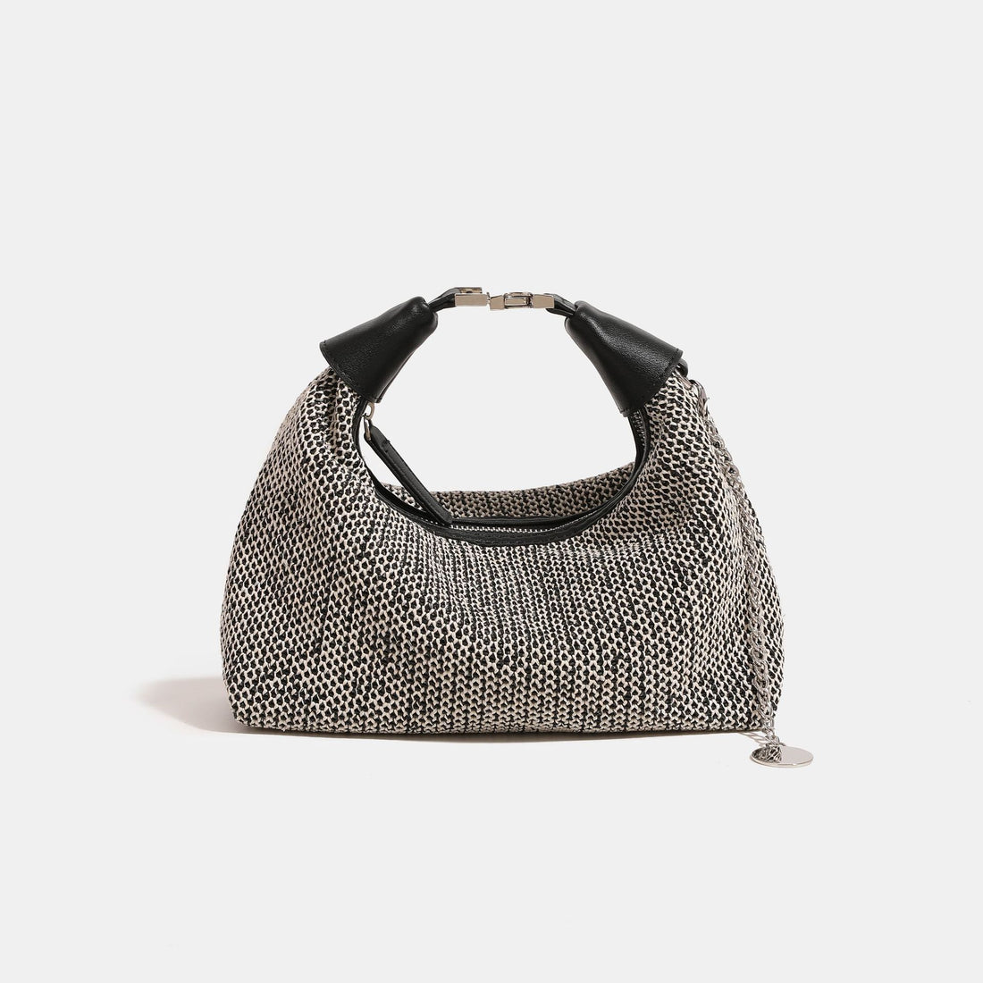 Trendy Straw Woven Dumpling Crossbody Bag MK2BLCR6W10BBG421