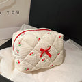 Quilted Floral Cosmetic Bag - DippedShop Wholesale - #5331