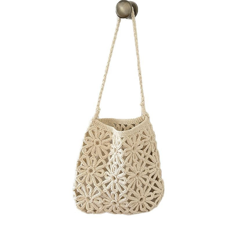 Hollow Flower Woven Bag - DippedShop Wholesale - #0739