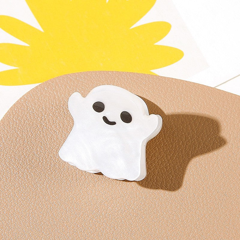 Funny Halloween Ghost Pumpkin Hair Claw 6W6HCP1318