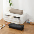 Minimalist Large Capacity PU Pencil Case with Handle 6S10BOB1055