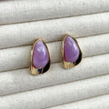 Vintage Resin Teardrop Drop Stud Earrings 6W6JER616