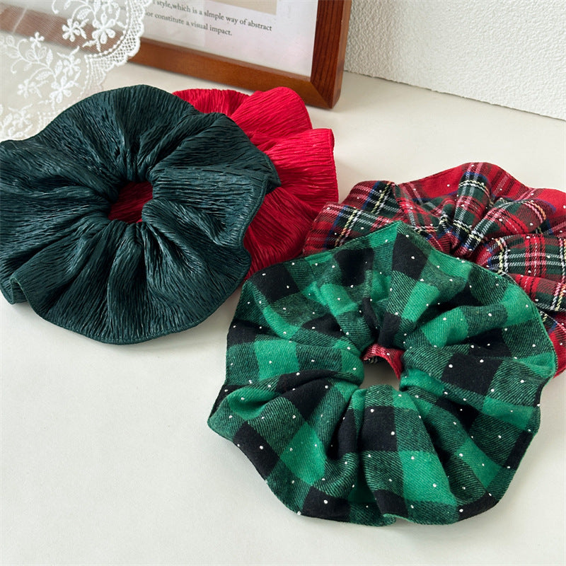Christmas Classic Plaid Ponytail Holder Hair Tie DP25G607