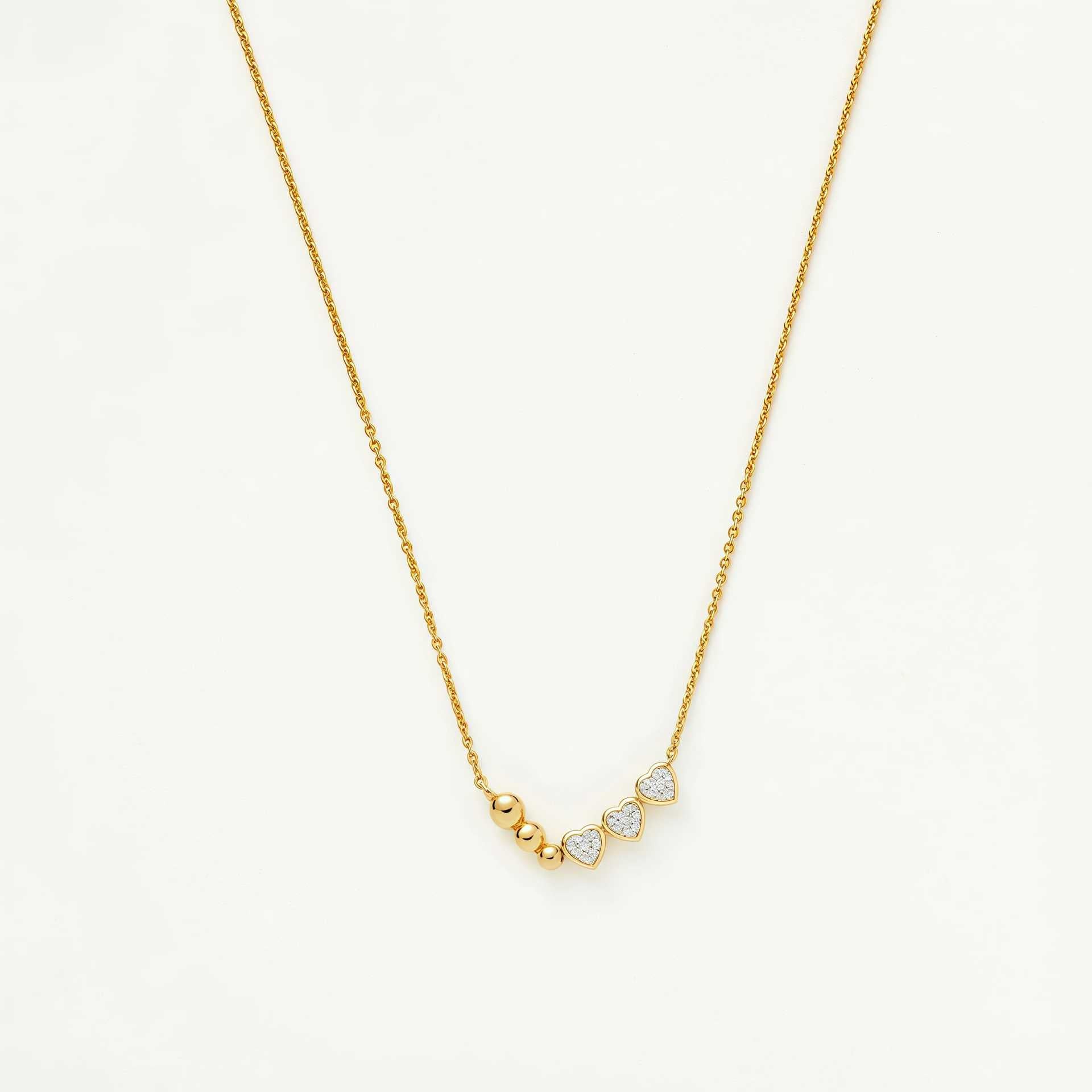 Elegant Gold Plated Heart Rhinestones Pendant Necklace 6W6JNC643