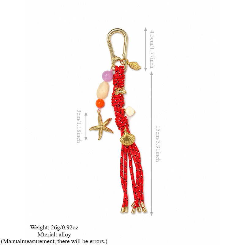 Stylish Rope Braided Heart Pendant Bag Charm 6W10BBC343