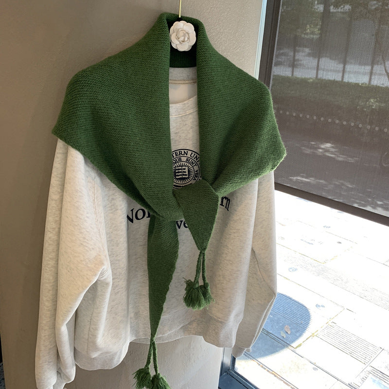 Knit Triangle Scarf Shawl - DippedShop Wholesale - #2643