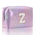 Simple Initial Letter Embroidered Portable Makeup Bag 6S10BOB1037