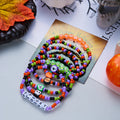 Playful Halloween Pumpkin Spider Beaded Bracelet 6W6JBR450