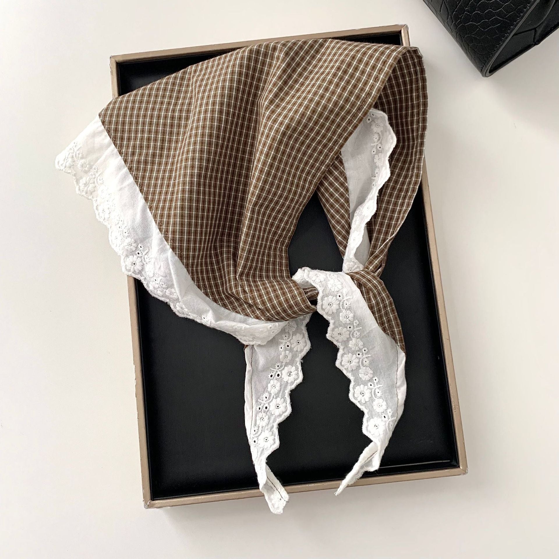 Lace Patchwork Headscarf - DippedShop Wholesale - #9075