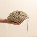 Shell Shaped Woven Crossbody Bag - DippedShop Wholesale - #9731