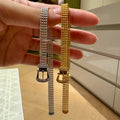 Fashion Gold Plated Watch Band Bangle Bracelet 6W6JBR463