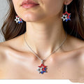 Trendy Irregular Star Pendant Rhinestones Chain Necklace 8ZA6JNC288L