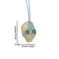 Chic Color Block Beads Shell Pendant Keychain 6W10BBC802