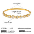 Trendy Gold Plated Cubic Zirconia Bangle Bracelet 6W6JBR599