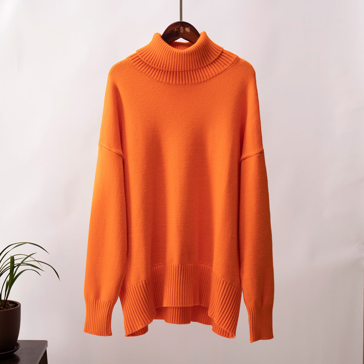 High Collar Loose Sweater - DippedShop Wholesale - #5939